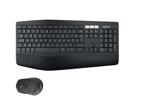 Logitech MK850 Performance Wireless Keyboard and Mouse Combo - Full-size (100%) - Wireless - RF Wireless + Bluetooth - AZERTY - Black - Mouse included