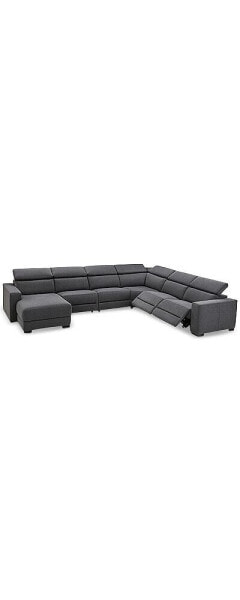 Nevio 157" 6-Pc. Fabric Sectional Sofa with Chaise, Created for Macy's