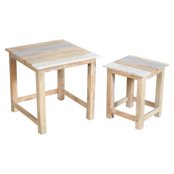 Tables set Romimex Brown Wood Acacia Mango wood 2 Pieces