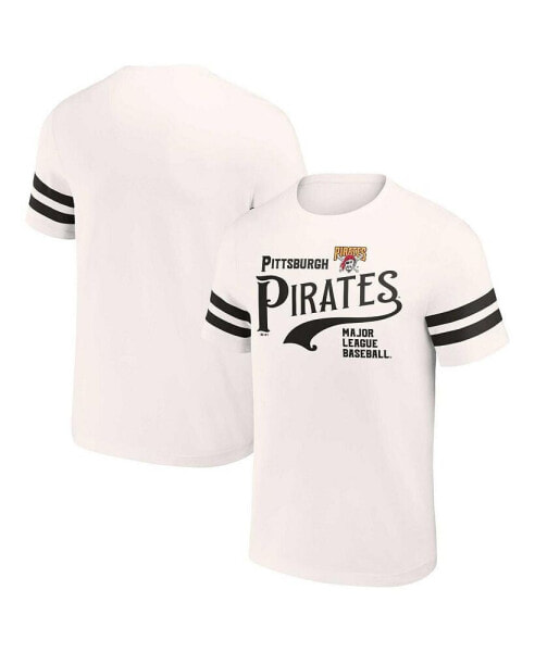 Men's Darius Rucker Collection by Cream Pittsburgh Pirates Yarn Dye Vintage-Like T-shirt