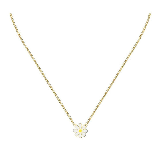 LE PETITE STORY Love Yg Daisy Whiteyellow 405 cm Necklace