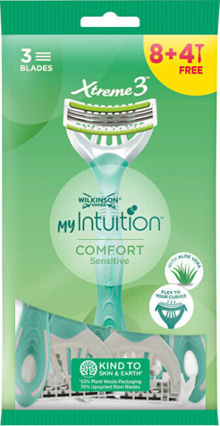 Disposable razor for women My Intuition Comfort Sensitiv e 8 + 4 pcs
