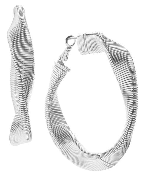 Medium Twisted Snake Chain Hoop Earrings, 1.8", Created for Macy's