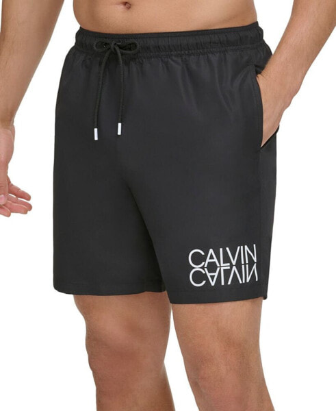 Плавки мужские Calvin Klein Reflection Logo с эластичным поясом 7" Trunks