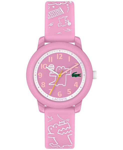 Kid's Pink Printed Silicone Strap Watch 33mm