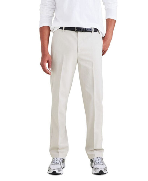 Men's Big & Tall Signature Straight Fit Iron Free Khaki Pants with Stain Defender