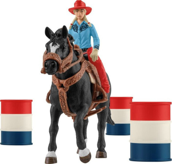 Фигурка Schleich Barrel Racing mit Cowgirl Horse Club (Конный клуб)