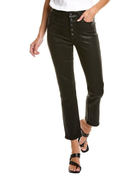 Paige Accent Black Fog Luxe Coating Ultra High Rise Straight Leg Jean Women's