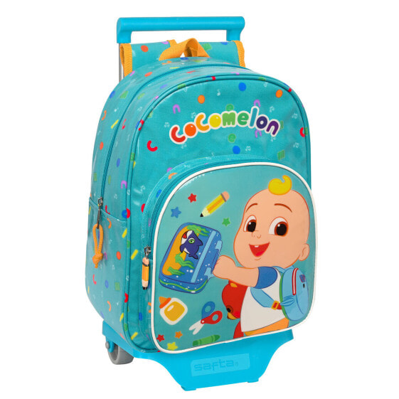 Рюкзак школьный с колесиками CoComelon Back to class Светло-Синий (26 x 34 x 11 cm)