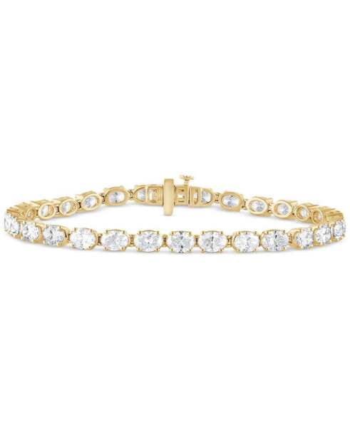 Lab Grown Diamond Oval-Cut Tennis Bracelet (9 ct. t.w.) in 14k White, Yellow or Rose Gold