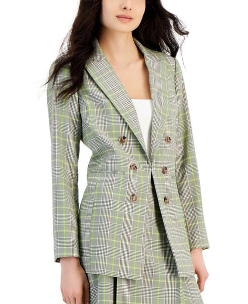 Women's Plaid Boyfriend Blazer