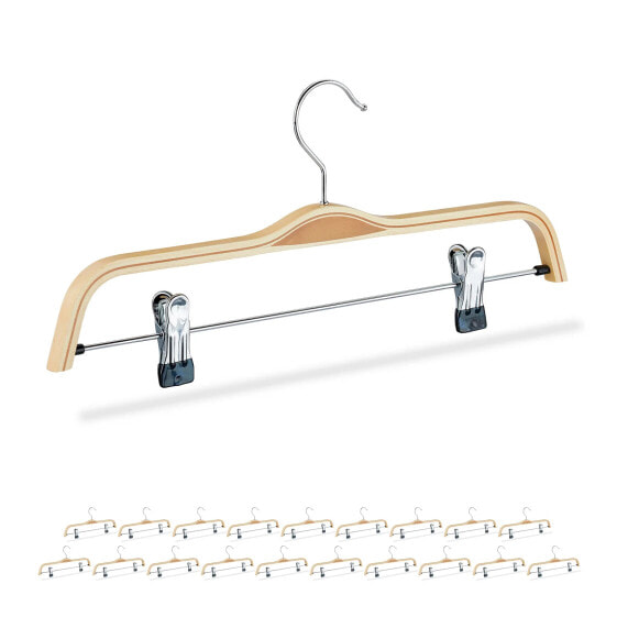 20 x Hosenbügel Holz natur