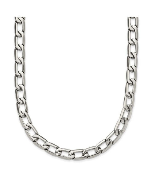 Chisel stainless Steel Polished 24 inch Open Link Necklace
