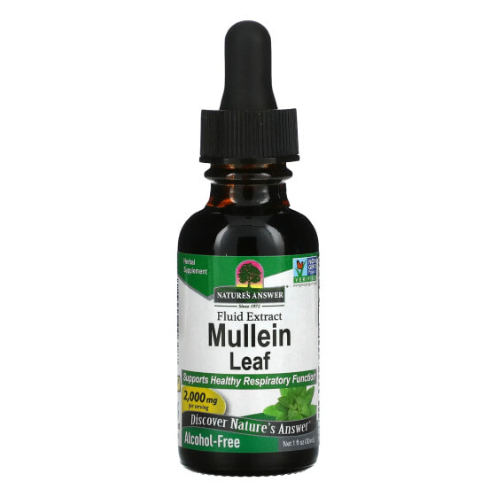 Mullein Leaf, Fluid Extract, Alcohol-Free , 2,000 mg, 1 fl oz (30 ml)