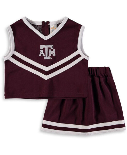 Спортивный костюм Little King Apparel для маленьких девочек Maroon Texas A&M Aggies Two-Piece Cheer Set