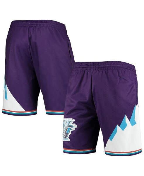 Men's Mitchell Ness Purple Utah Jazz 1996 Hardwood Classics 75th Anniversary Swingman Shorts