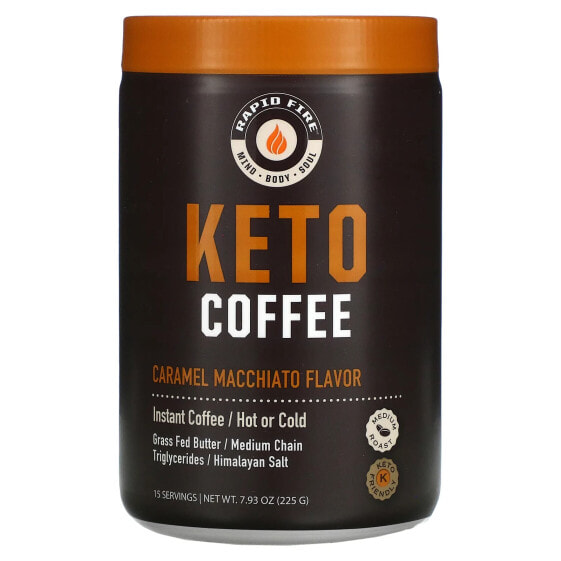 Keto Coffee, Caramel Macchiato, Instant, Medium Roast, 7.93 oz (225 g)