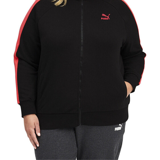 Puma Iconic T7 Full Zip Jacket Pl Womens Black Casual Athletic Outerwear 531853-