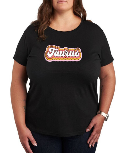 Trendy Plus Size Astrology Taurus Graphic T-shirt