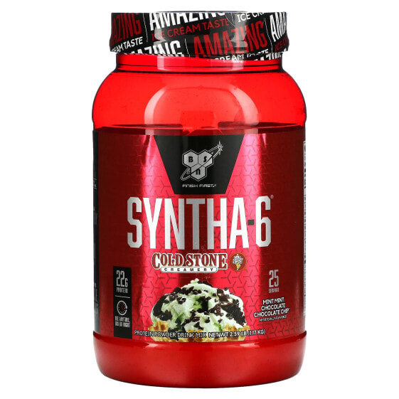 Протеин BSN Syntha-6, Mint Mint Chocolate Chocolate Chip, 2.59 фунта (1.17 кг)