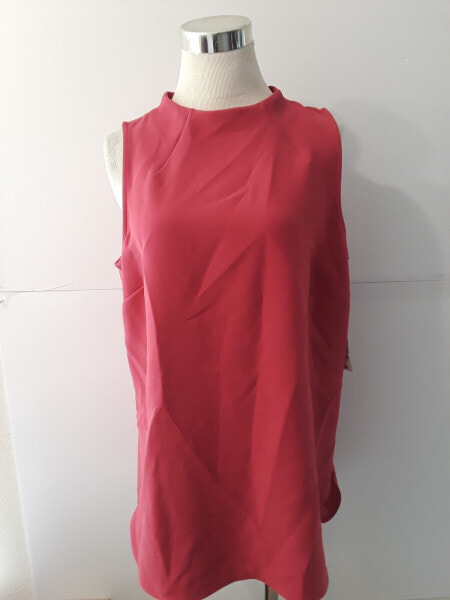 Alfani Women's New Top Mock Neck Sleeveless Blouse Winter Rose Pink 10