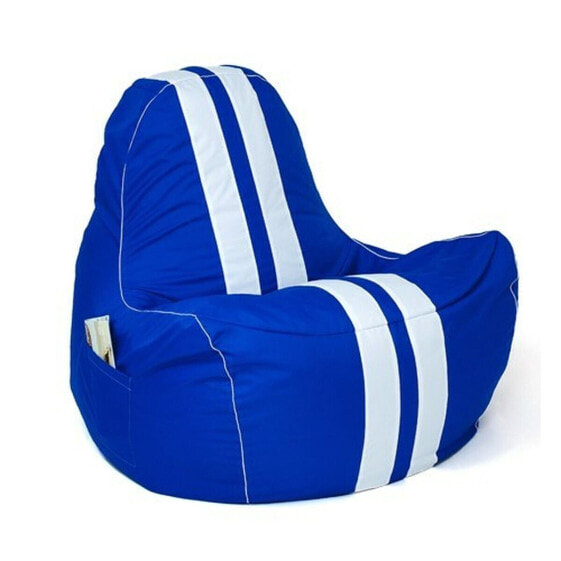 Pouffe GO GIFT Blue White Oxford tejido antidesgarros 140 x 100 x 100 cm 140 x 100 cm