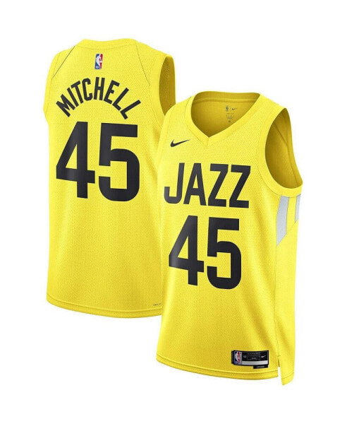 Майка унисекс Nike Donovan Mitchell Золотой Utah Jazz 2022/23 Swingman Jersey - Icon Edition