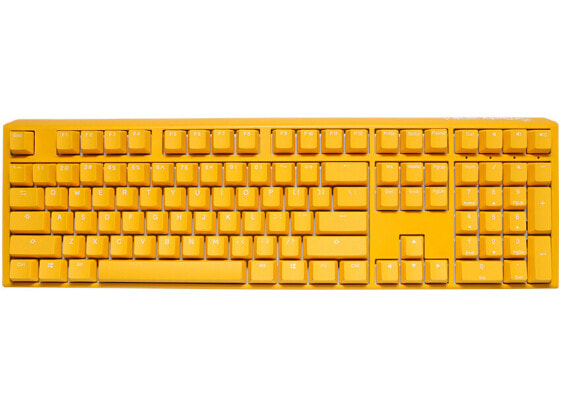 Ducky One 3 Yellow Gaming Tastatur RGB LED - MX-Blue US - Full-size (100%) - USB - Mechanical - RGB LED - Yellow