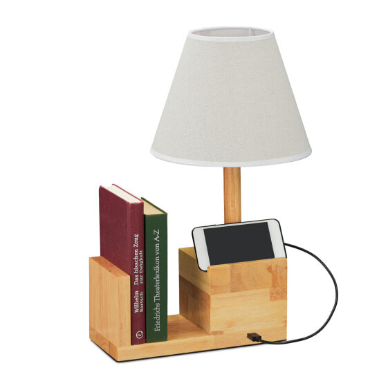 USB Tischlampe aus Holz