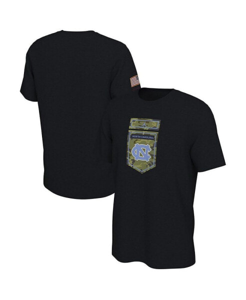 Men's Black North Carolina Tar Heels Veterans Camo T-shirt