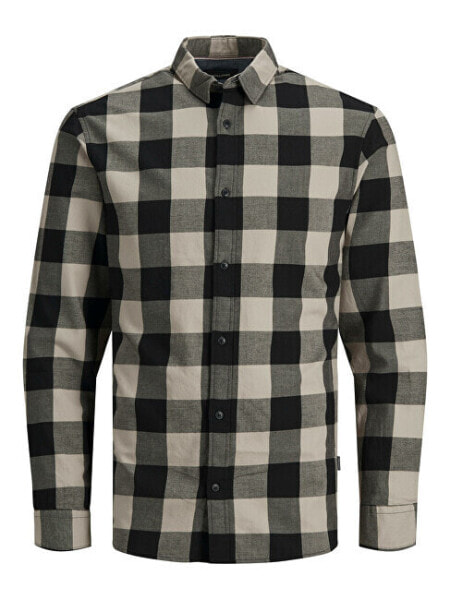 Pánská košile JJEGINGHAM Slim Fit 12181602 Crockery