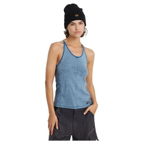 G-STAR Gathered Indigo sleeveless T-shirt