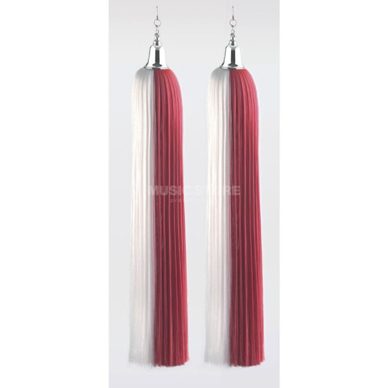 KLIER KG JK Lyra Tassels, red/white, pair