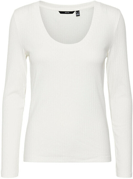 Лонгслив Vero Moda VMKISS Tight Fit Snow White