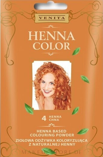 Kräuterfarbhaarspülung aus natürlicher Henna - Venita Henna Color 4 - Henna