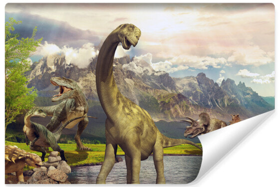 Fototapete DINOSAURIER Landschaft 3D