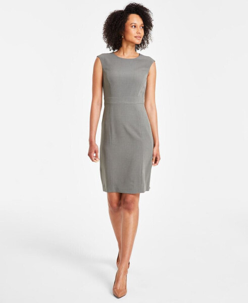 Women's Cap-Sleeve Sheath Dress