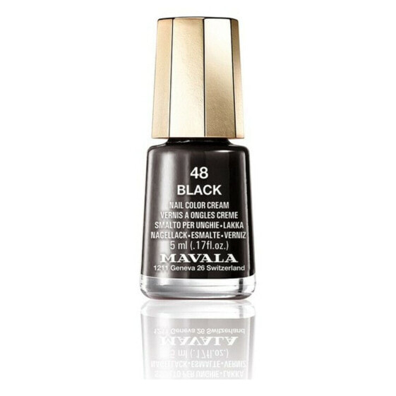 Лак для ногтей Nail Color Cream Mavala 48-black (5 ml)