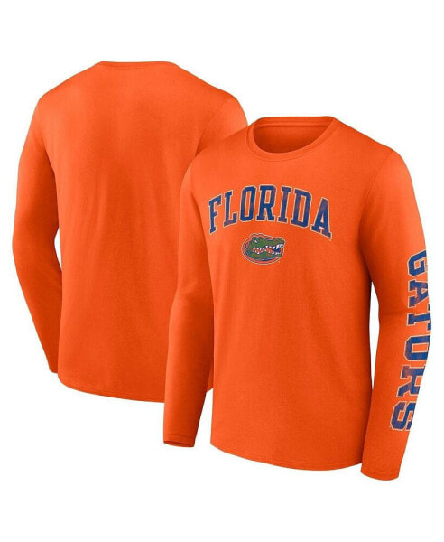 Men's Orange Florida Gators Distressed Arch Over Logo Long Sleeve T-shirt