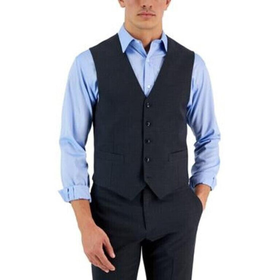 Tommy Hilfiger Men's Modern Fit Wool Th-Flex Stretch Suit Vest Charcoal XL