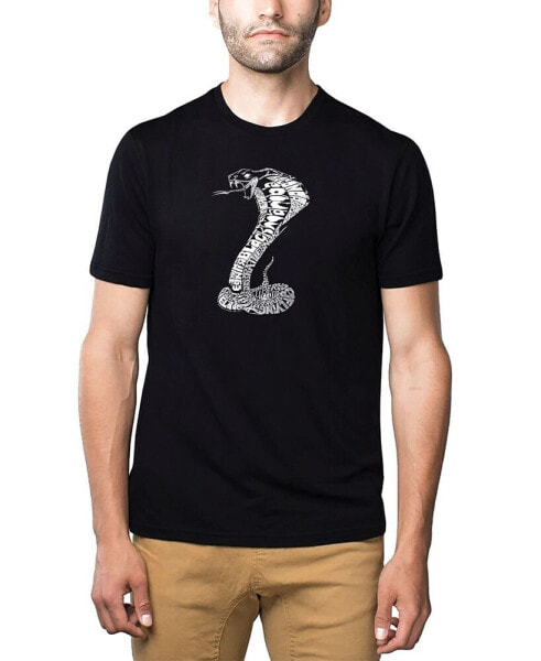 Men's Premium Word Art T-Shirt - Types of Snakes