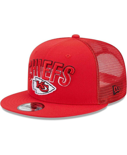 Men's Red Kansas City Chiefs Grade Trucker 9FIFTY Snapback Hat