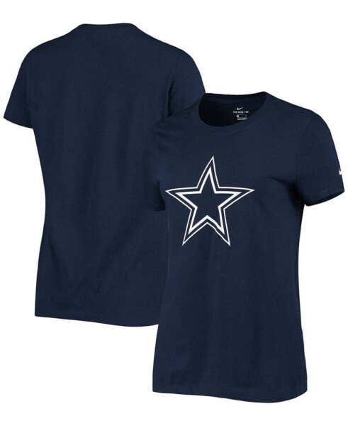 Women's Navy Dallas Cowboys Logo Essential T-shirt