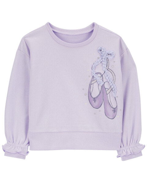 Baby Ballet Crew Neck Cotton Pullover 12M