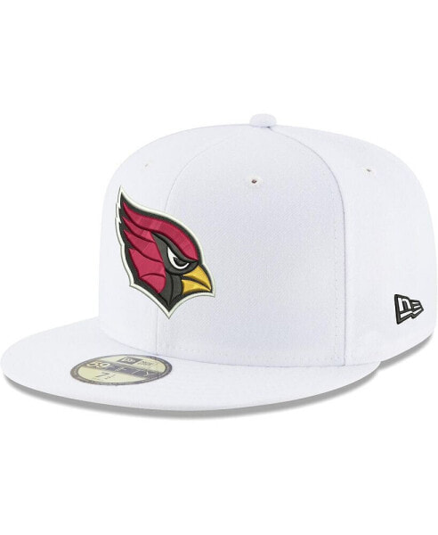 Men's White Arizona Cardinals Omaha 59FIFTY Fitted Hat