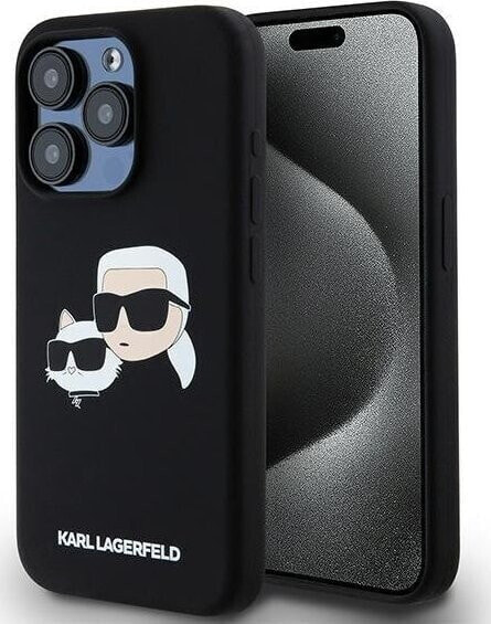 Karl Lagerfeld Karl Lagerfeld KLHMP15LSKCHPPLK iPhone 15 Pro 6.1" czarny/black hardcase Silicone Karl & Choupette MagSafe