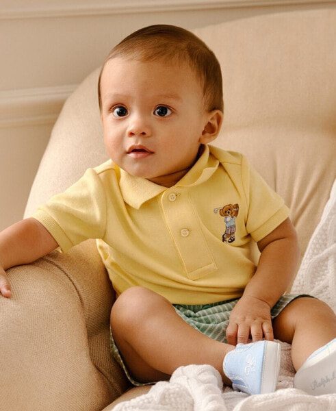 Костюм для малышей Polo Ralph Lauren набор с рубашкой и шортами.