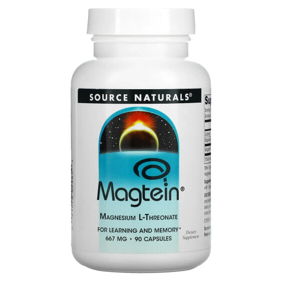 Магний Source Naturals Magtein, Магний L-Треонат, 667 мг, 90 капсул