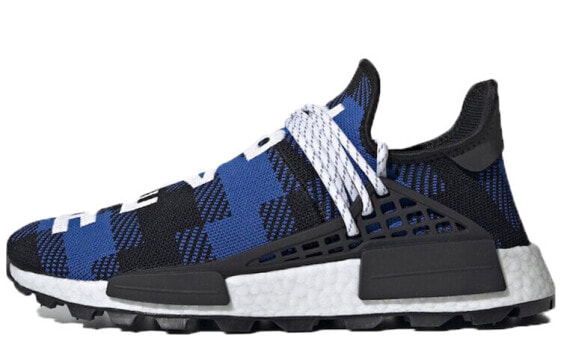 Кроссовки Pharrell Williams x BBC x adidas NMD Hu Blue Plaid EF7387