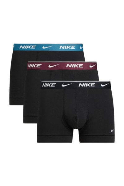 Erkek Nike Marka Logolu Elastik Bantlı Günlük Kullanıma Uygun Siyah Boxer 0000ke1008-hwx